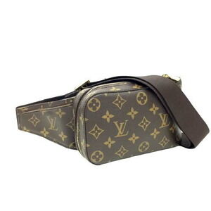 Louis Vuitton Geronimos Monogram Canvas Shoulder Bag Brown Leather